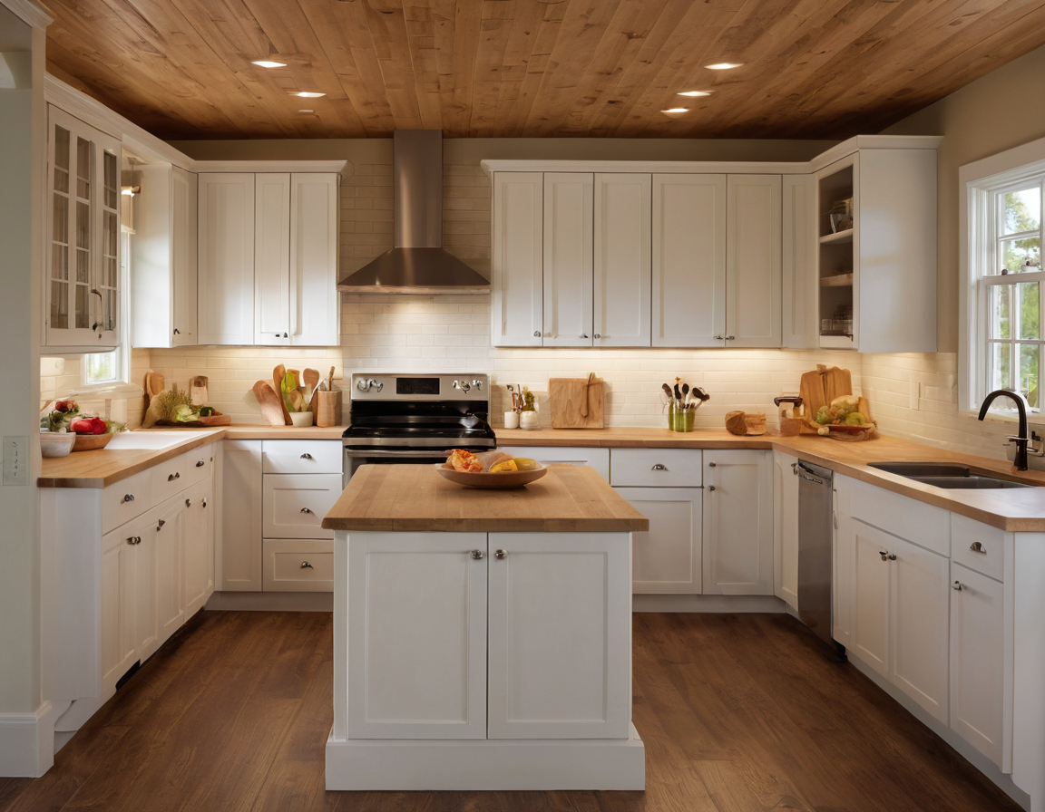 How do kitchen clearances and appliance zones change after an open layout editorial visual